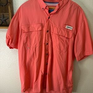 Columbia Salmon Button-Up Shirt